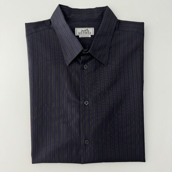 Hermes Long Sleeve Dress Shirt, Size 44/Neck 17.5 - Picture 17 of 17